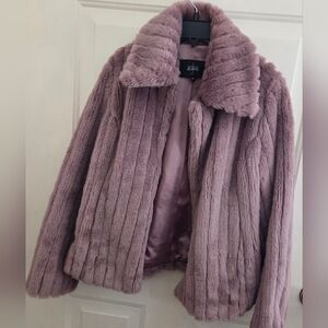 Jasper Conran Jeans Purple Faux Fur Jacket Size 10